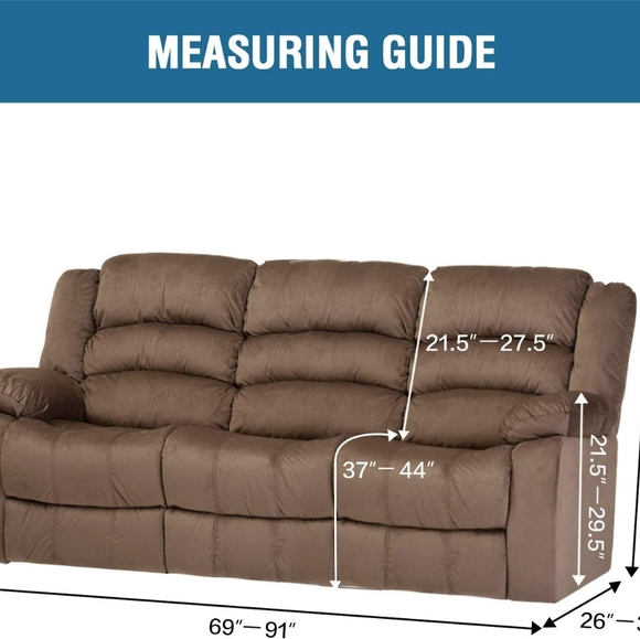 3 Seaters Super Stretch Recliner Sofa Covers Reclining Couch Cover Recliner Sofa - Picture 7 of 8